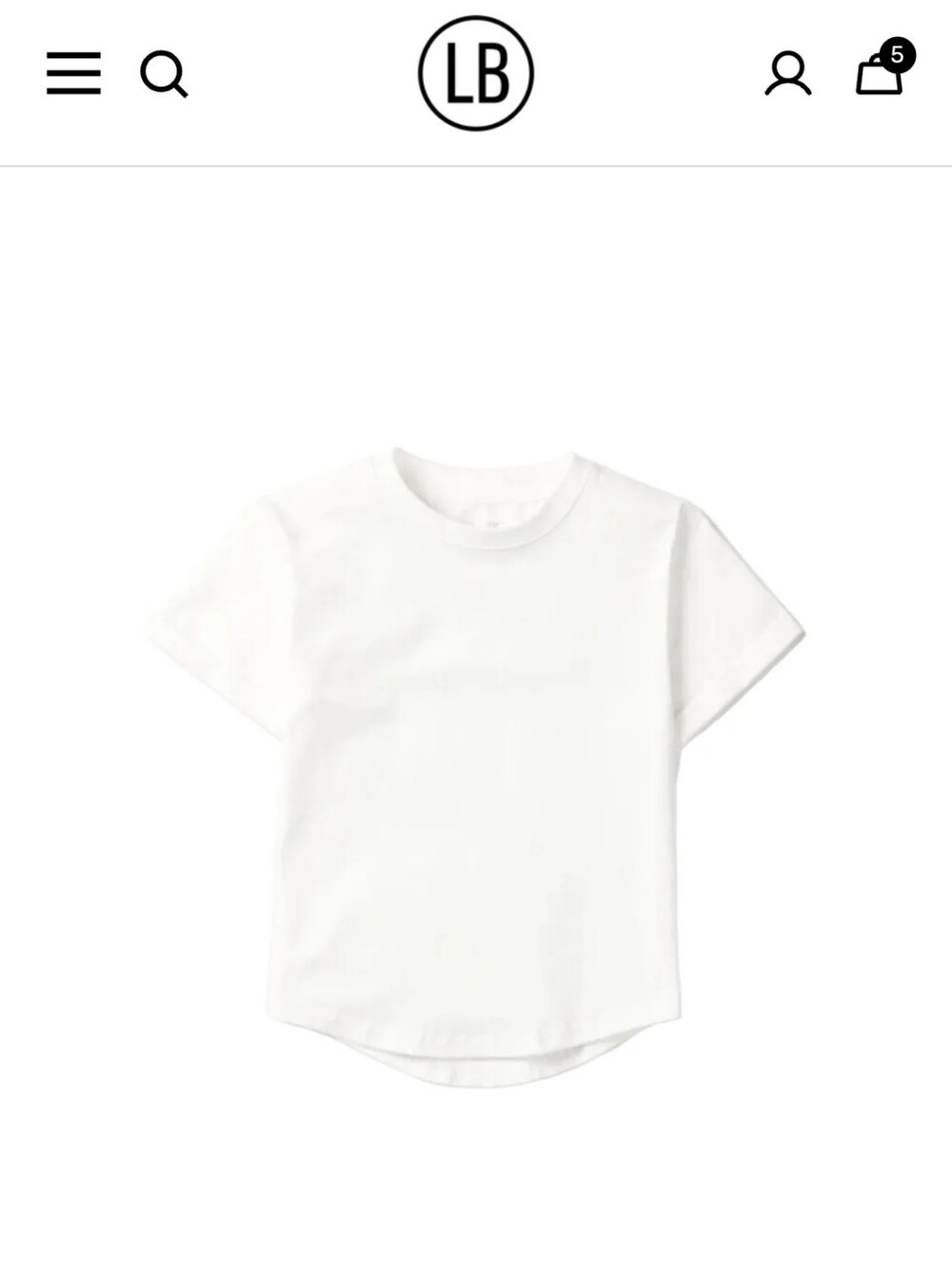 NWT Little Bipsy Basic Tee White Cotton Crewneck Kids Tshirt
